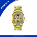 Promotlly Stainless Steel Diamond Watches with Genuine Pearl